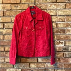 St. John's Bay Vibrant Scarlet Jean Jacket